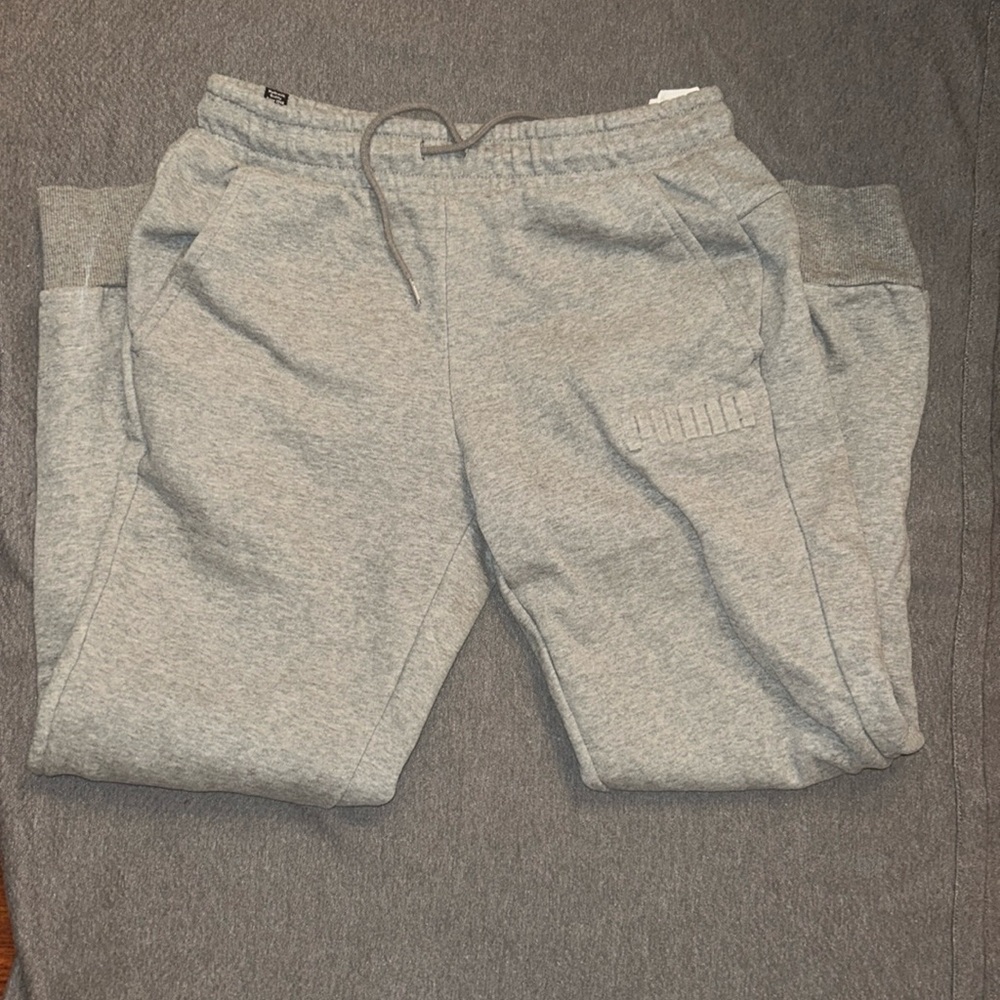 gray puma sweats